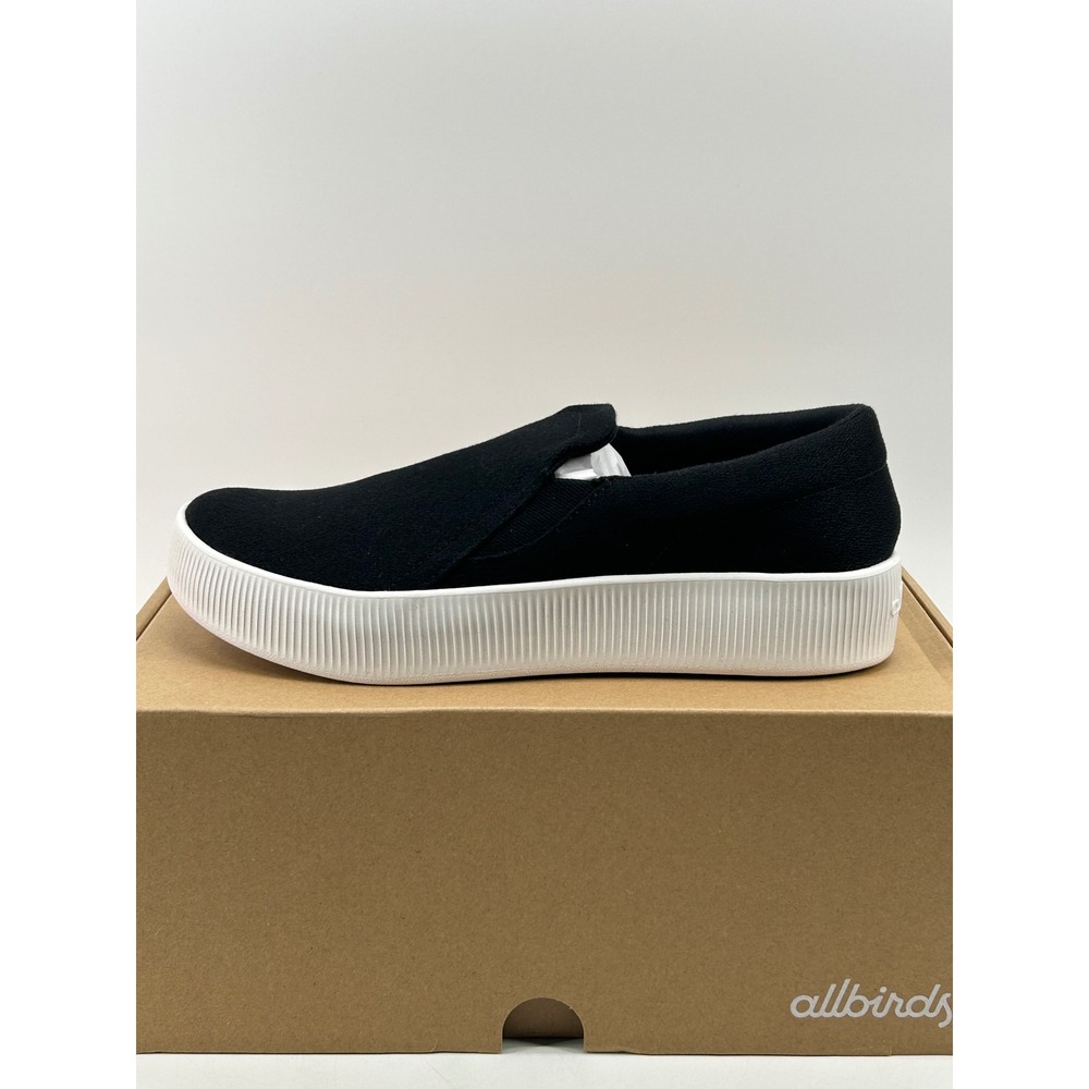 Allbirds Lounger Lift Women 8 Black Blizzard Platform Slip On Sneaker NEW Box